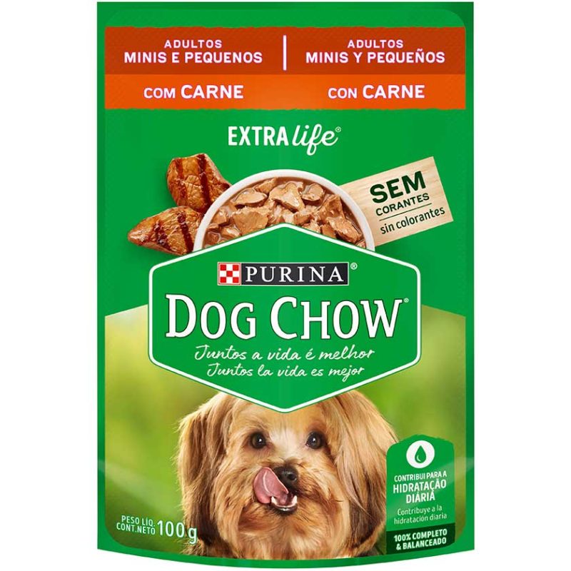 Dog Chow adulto Mini Carne 100gr x 15und