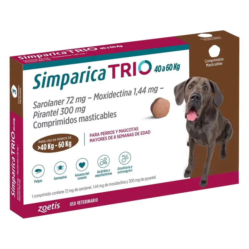Simparica Trio 3 Comprimido 40,1-60g